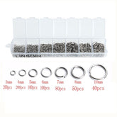 1Box Mixed Stainless Steel Rings 3mm 4mm 5mm 6mm 7mm 8mm 10mm Split Rings Connectors For Jewelry Findings Making F3702